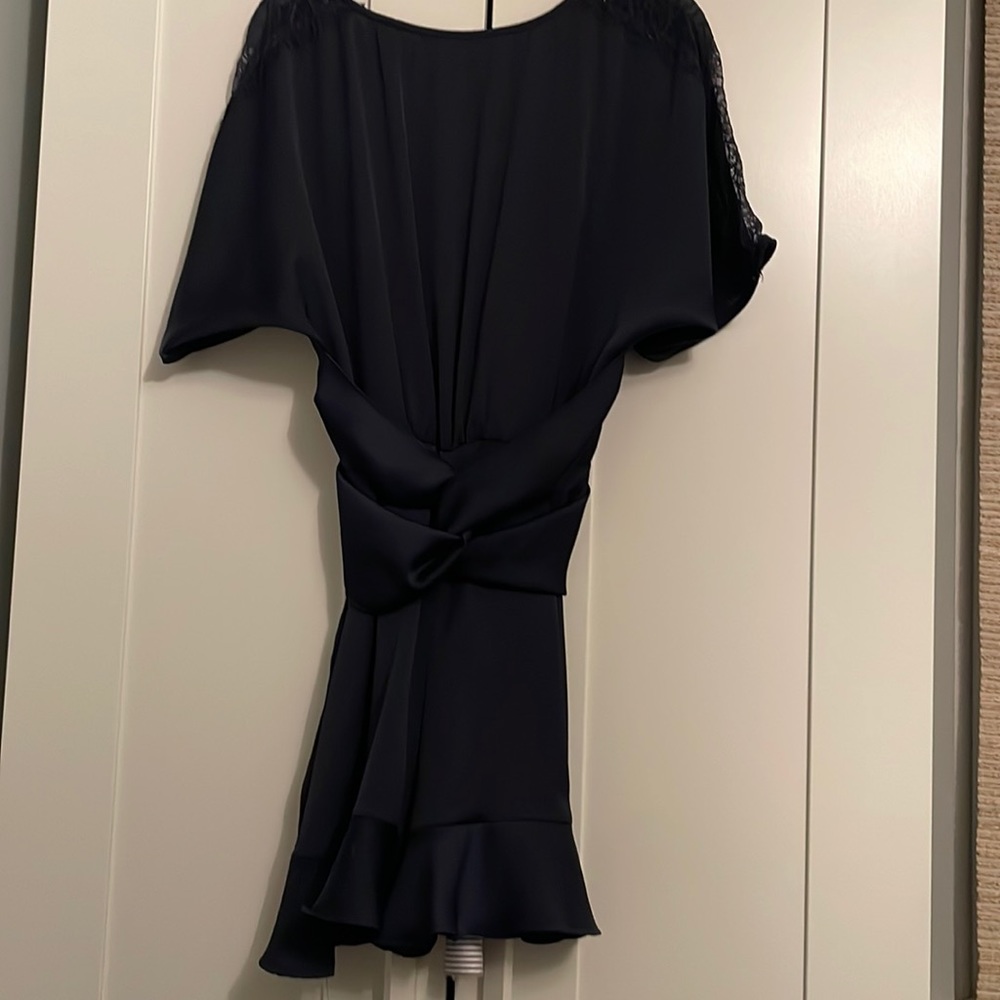 Zara navy satin romper